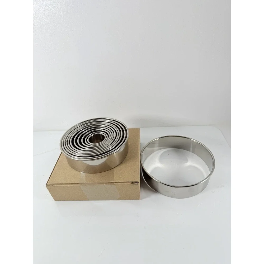 Round 12 Pcs Biscuits Cookie Cake Cutters‎ Circle Pastry Set JB Prince